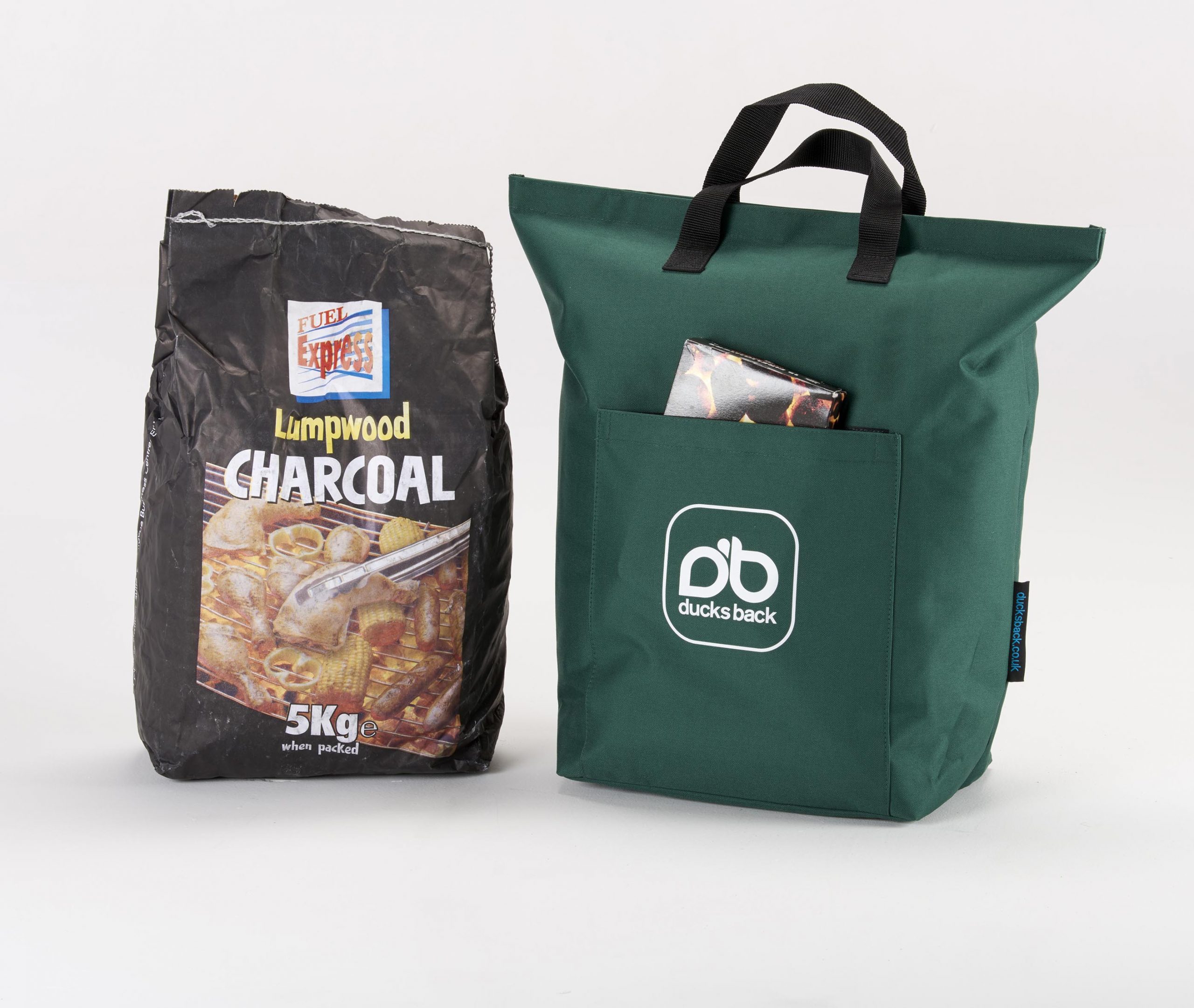 Ducksback charcoal BBQ briquette storage bag camping caravan motorhome